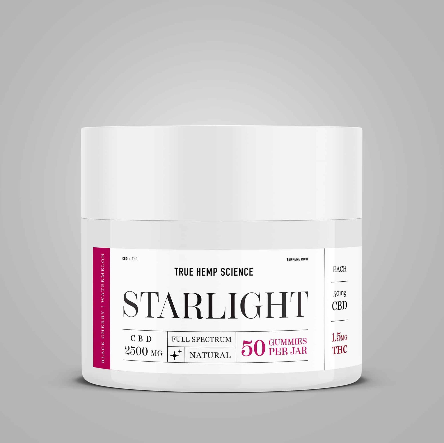 How to Use STARLIGHT 50-Count Gummies: 1.5 mg THC + 50 mg CBD - True Hemp Science