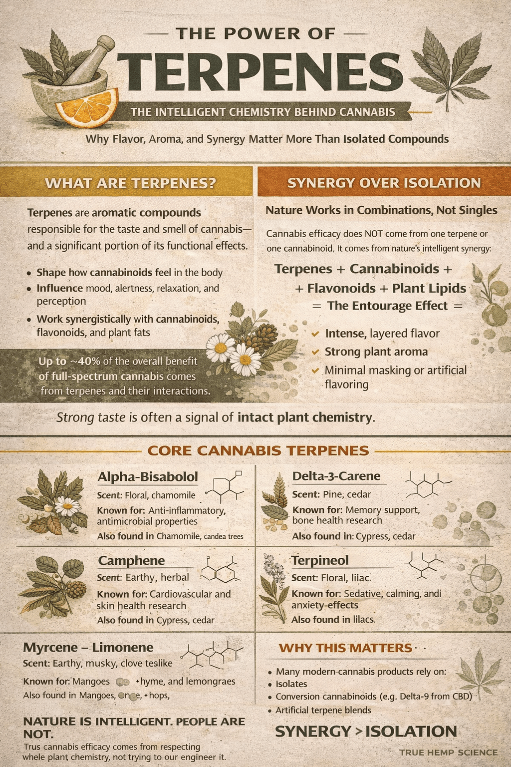 Terpenes: The Intelligent Chemistry Behind Cannabis Efficacy - True Hemp Science