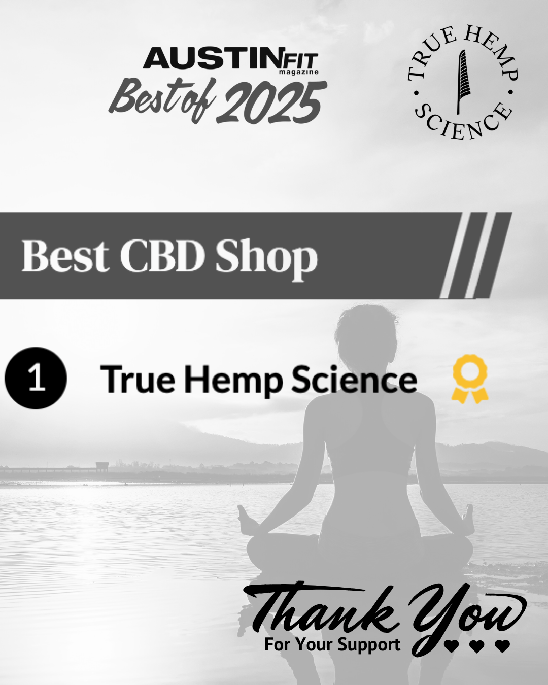 True Hemp Science Named One of Austin Fit Magazine’s Best of 2025 - — Thank You, Everyone! - True Hemp Science