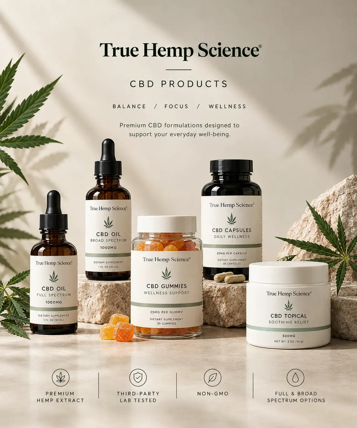 Premium CBD Products (Cannabidiol)