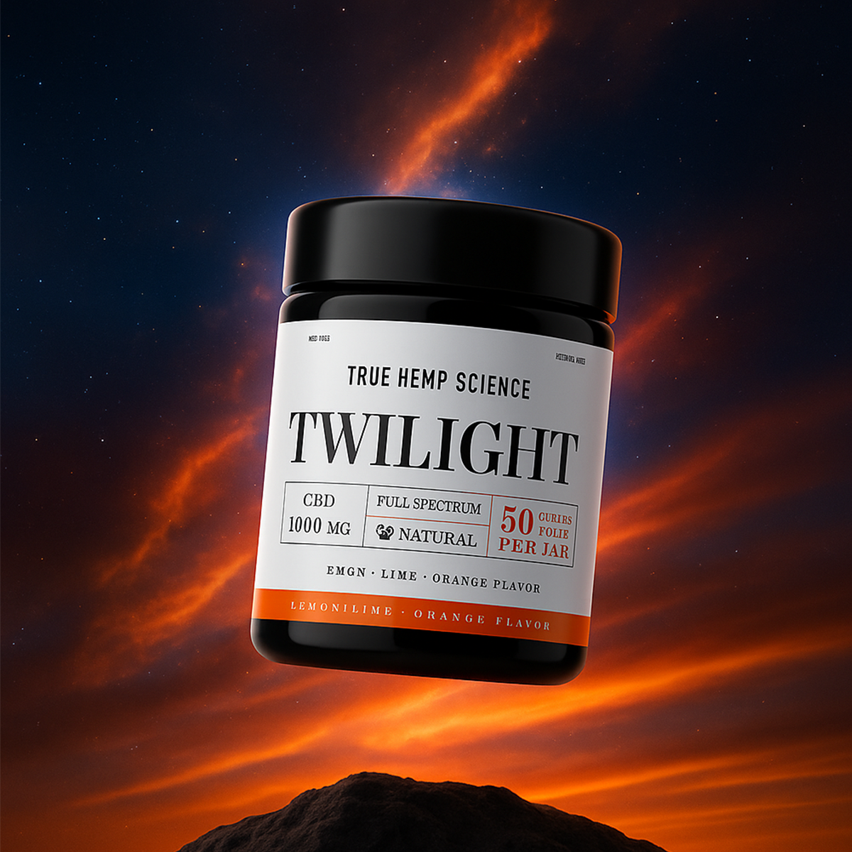 TWILIGHT 50-Count Gummies 5 mg THC + 100 mg CBD Full-Spectrum Hemp Extract