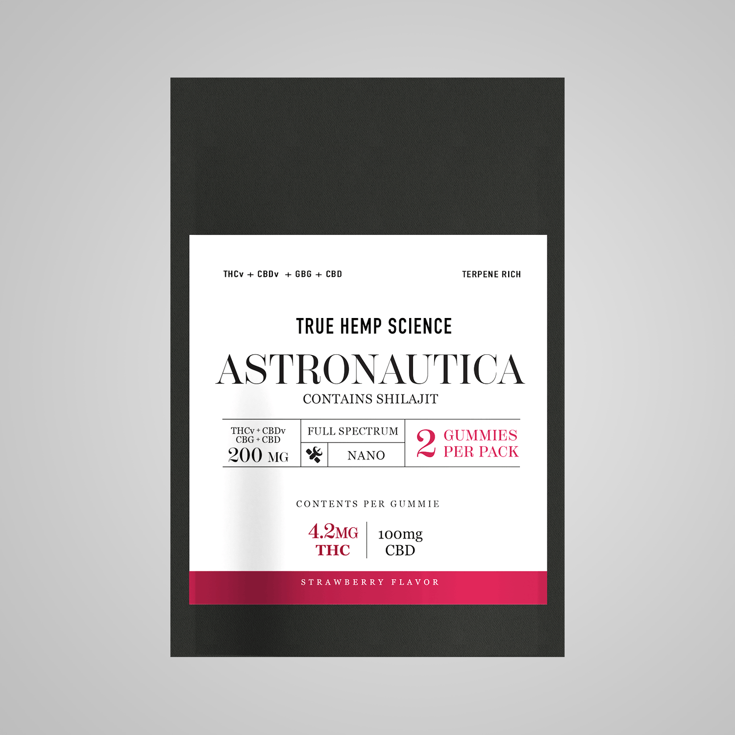 ASTRONAUTICA CBDv Blend - Pack NANO Gummies 100mg CBDv +4.2mg THC - Full Spectrum Hemp Extract + Shilajit