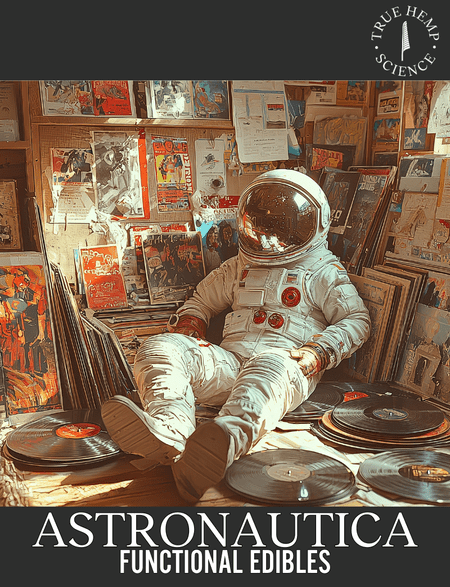 ASTRONAUTICA NANO Gummies 4.2mg THC + 30 mg CBDv + 1.4 mg THCv + 24 mg CBG + 40 mg CBD Full - Spectrum Hemp Extract + Shilajit - True Hemp Science