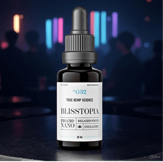 BLISSTOPIA - CBG + CBD NANO Relaxed Focus - True Hemp Science