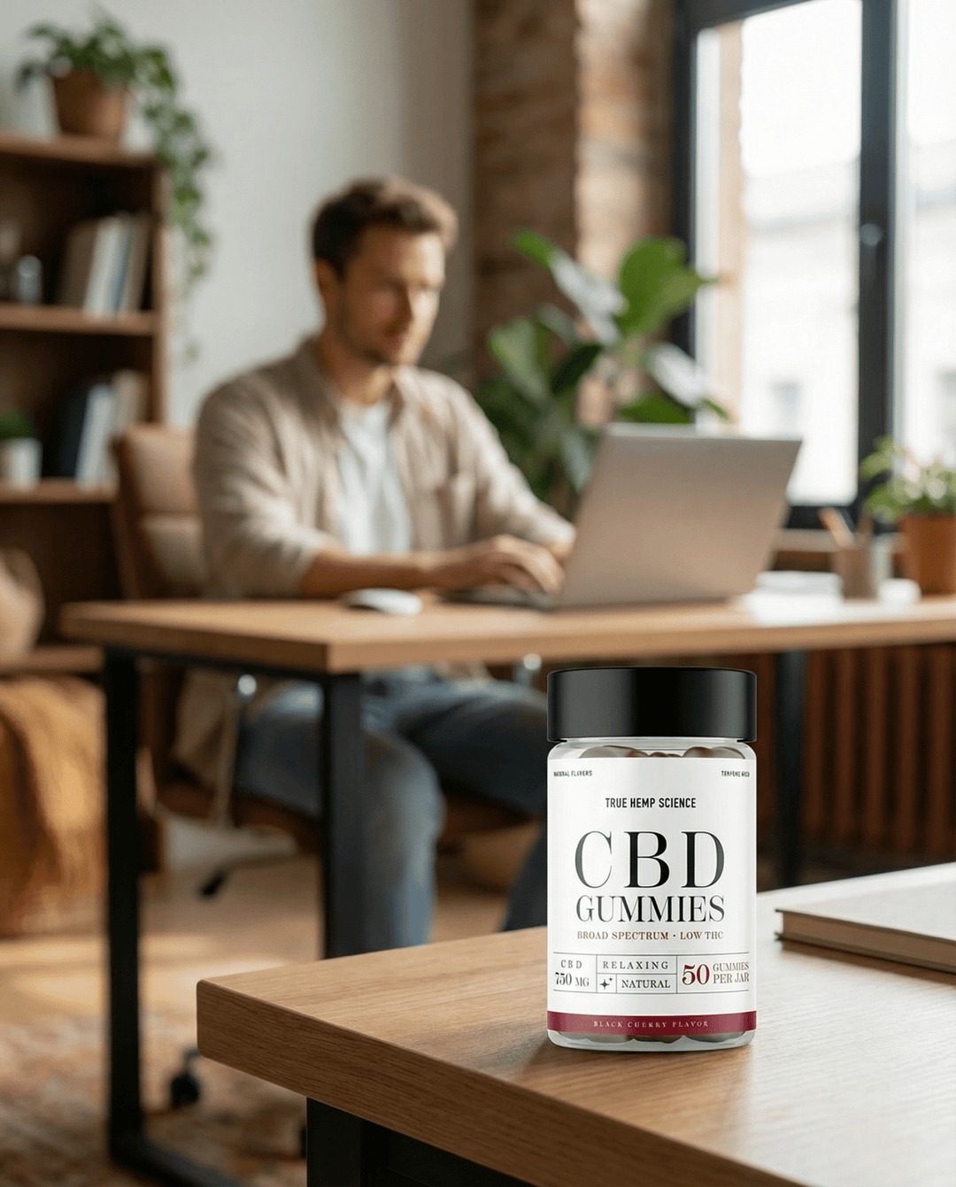 CBD GUMMIES Broad Spectrum Low THC Non - Detectable Hemp Extract - True Hemp Science