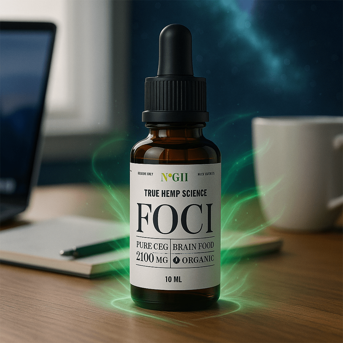 FOCI - Brain Focus 2100mg Pure CBG Oil - True Hemp Science