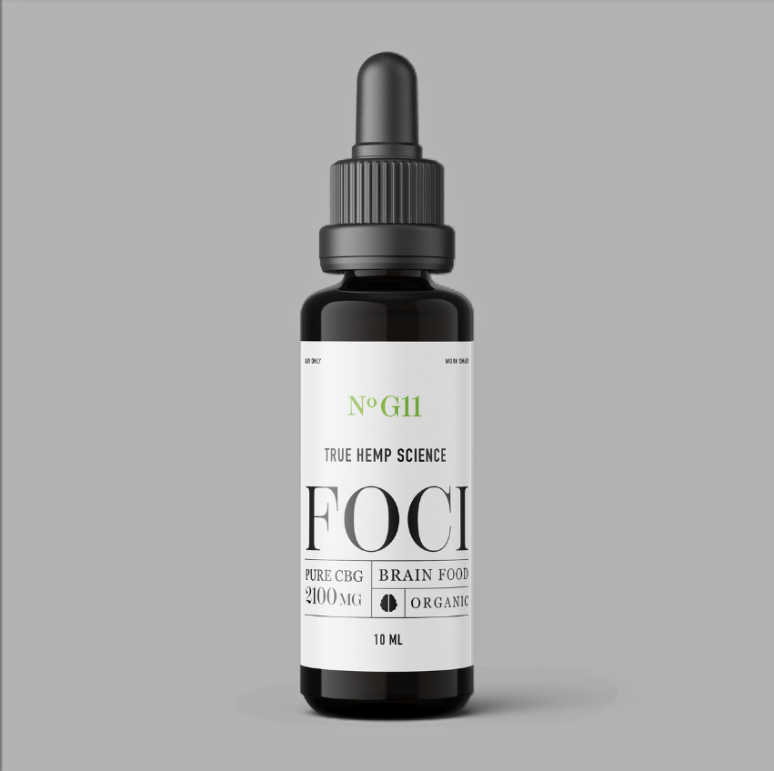 FOCI - Brain Focus 2100mg Pure CBG Oil - True Hemp Science