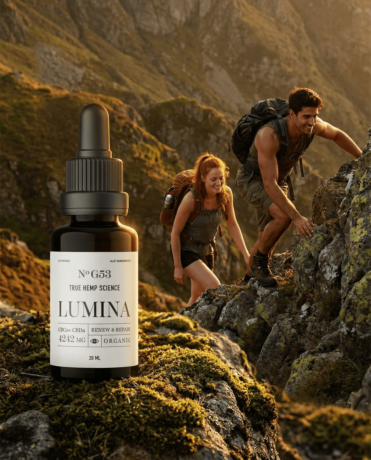 LUMINA - Organic • CBGa + CBDa Terpene Strong • Renew and Repair - True Hemp Science