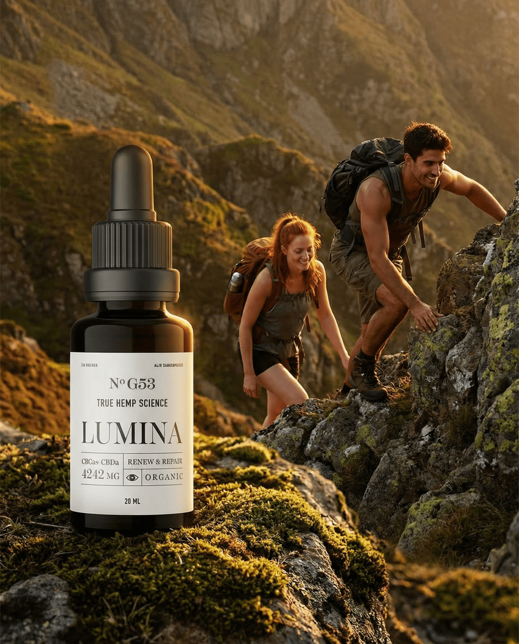 LUMINA - Organic • CBGa + CBDa Terpene Strong • Renew and Repair - True Hemp Science