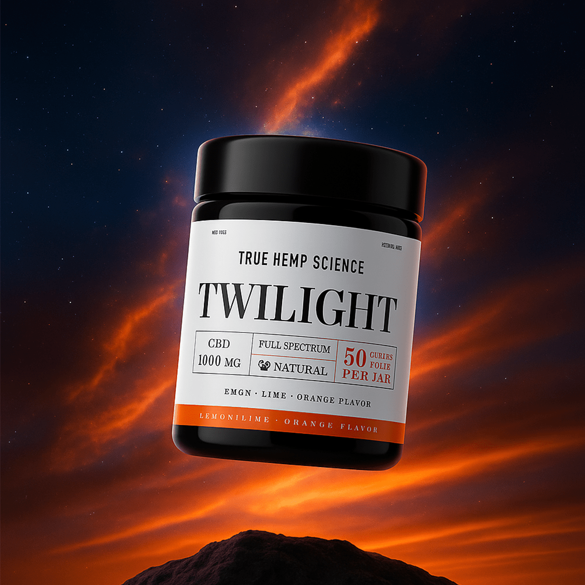 TWILIGHT 10 - Count Gummies 5mg THC + 100 mg CBD Full - Spectrum Hemp Extract - True Hemp Science